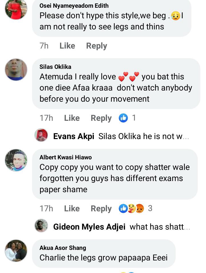 "Too many scars"- Ghanaians Blast Atemuda for Joining No jeans challenge (photos)