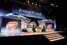 Arsenal of England are drawn in Group B during the UEFA Champions League Group Stage Draw at the Grimaldi Forum on August 25, 2005 in Monte Carlo, ...