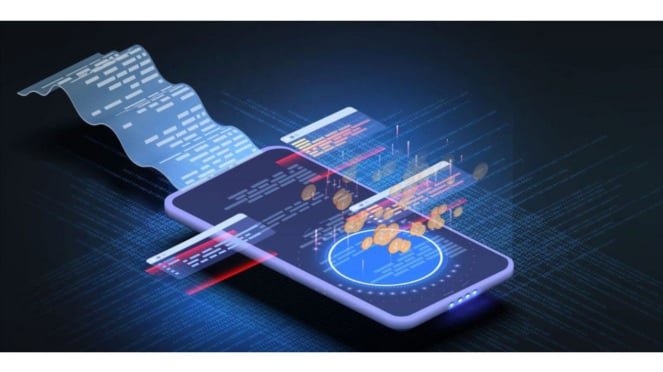 Ilustrasi malware menyerang Android.
