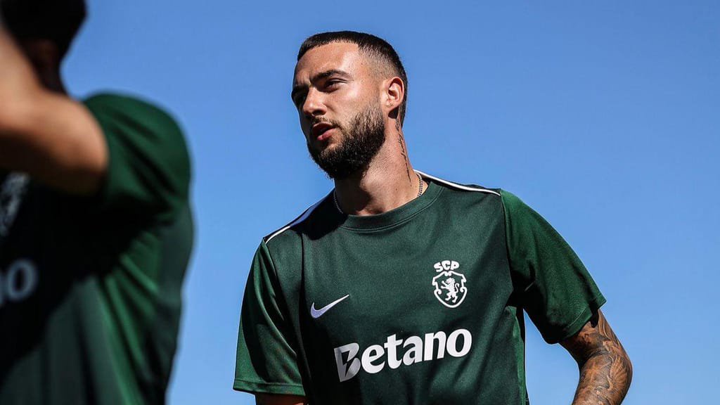 Zeno Debast no treino do Sporting (FOTO: Twitter Sporting)
