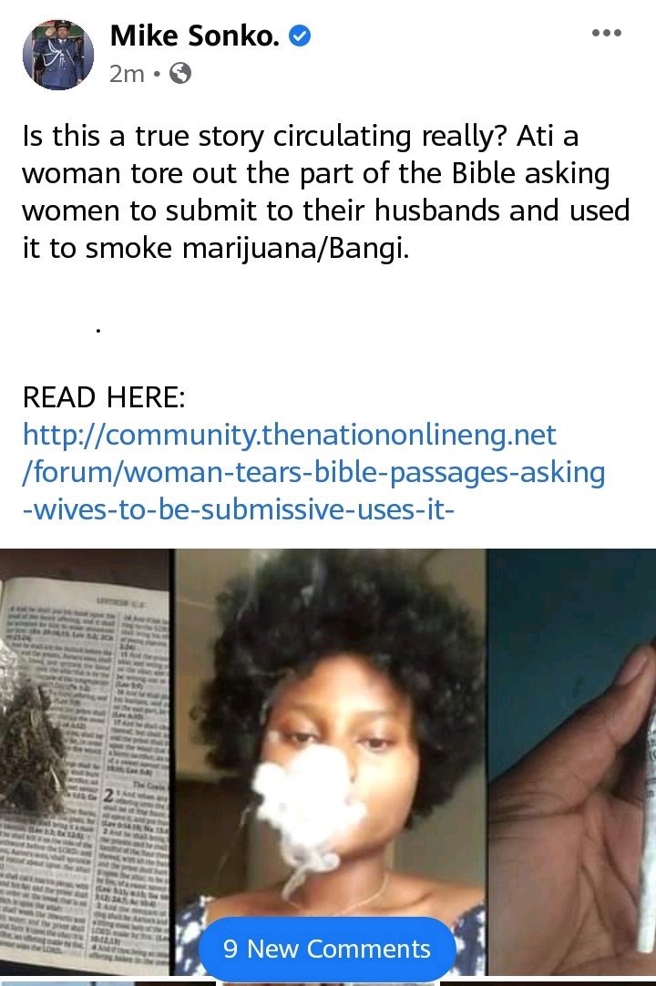 End Time: Beautiful Lady Smoke weed With The Bible (photos)