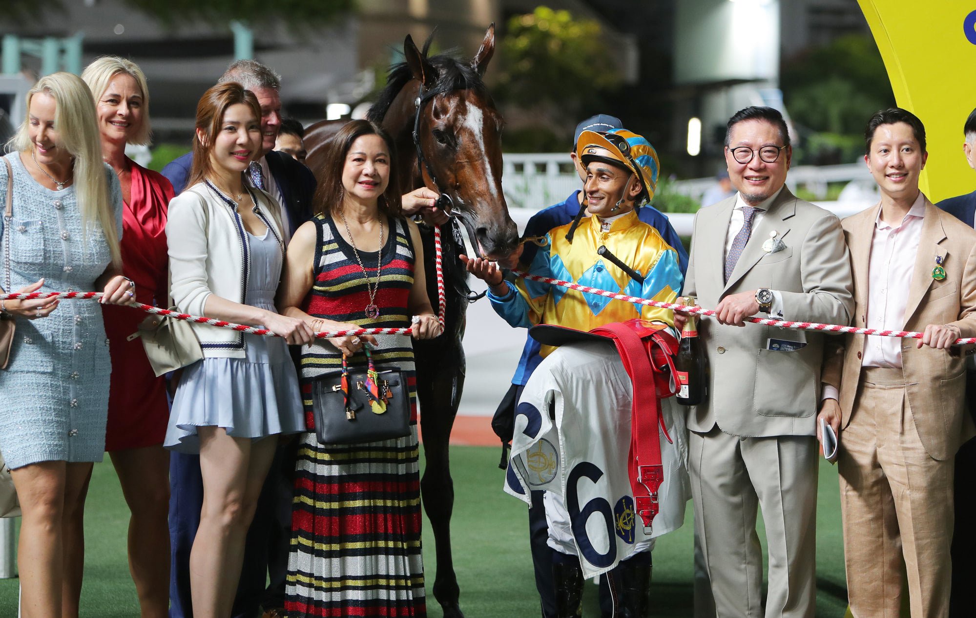 Mr Incredible’s connections celebrate his last-start win.