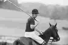 Prince Philip Duke of Edinburgh playing polo at Windsor Park 1967