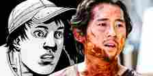 Featured Image: Glenn from Walking Dead comic (left) and TV show (right)