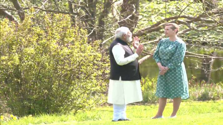 PM Modi tete-a-tete with Denmark counterpart Mette Frederiksen residence Copenhagen Watch video | India News – India TV