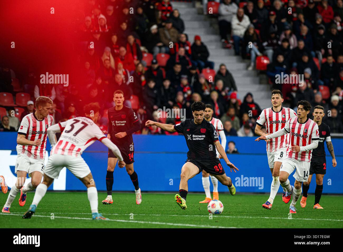 Leverkusen germany october ibrahim maza the match of bundesliga bayer leverkusen vs sc freiburg at bayarena