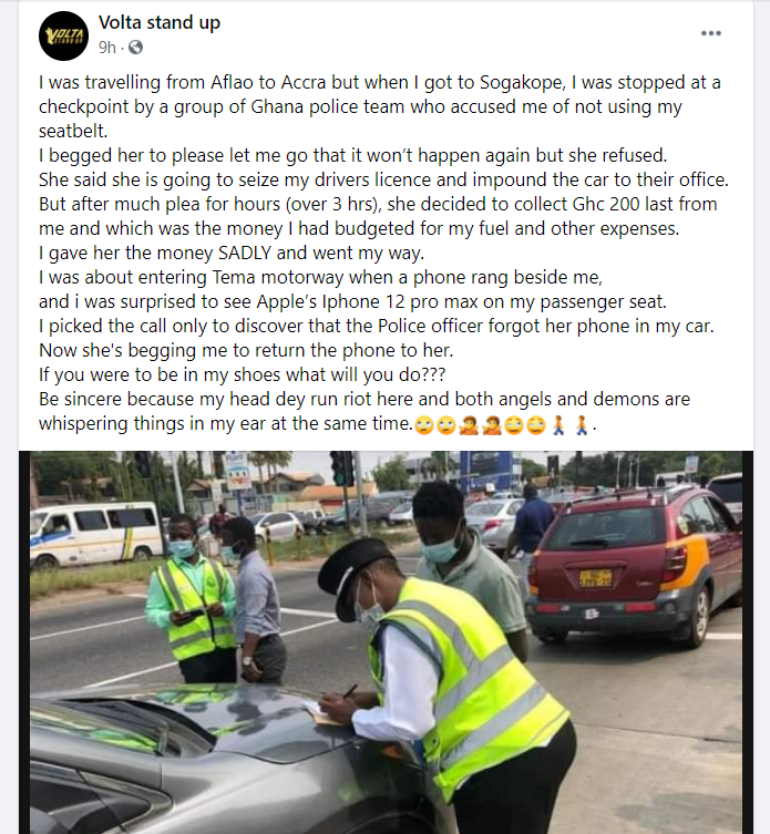 I’m sorry for taking bribe from you: Female Police Officer begs driver after realizing she left her 12 pro max in his car.. 52