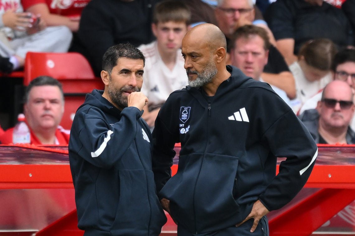 Nuno Espirito Santo on the touchline for Nottingham Forest vs West Ham