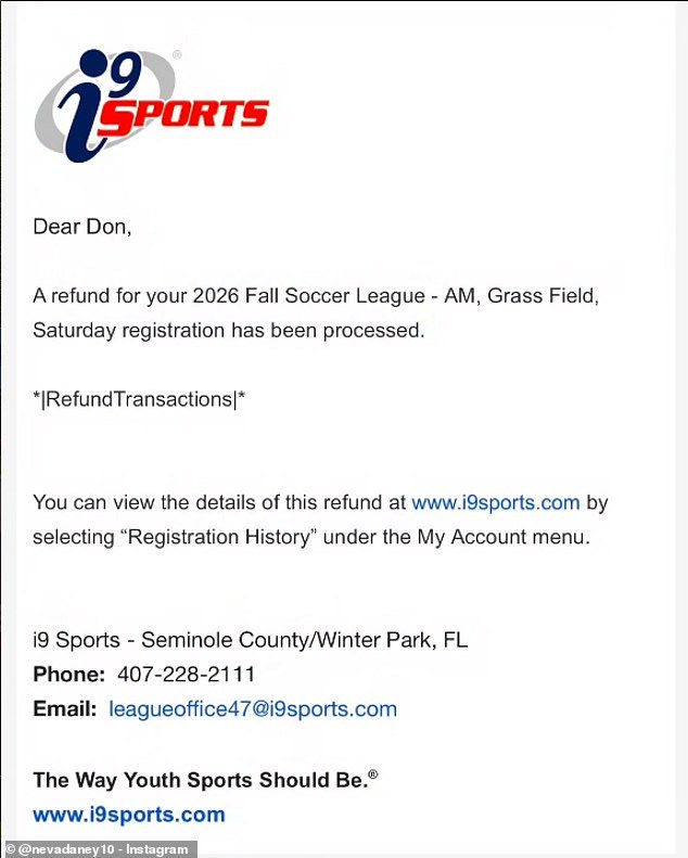 A post shared on Instagram appeared to show that they had been kicked out the league
