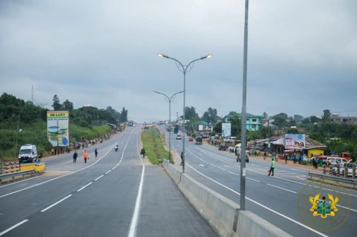 A section of the Accra–Kumasi highway