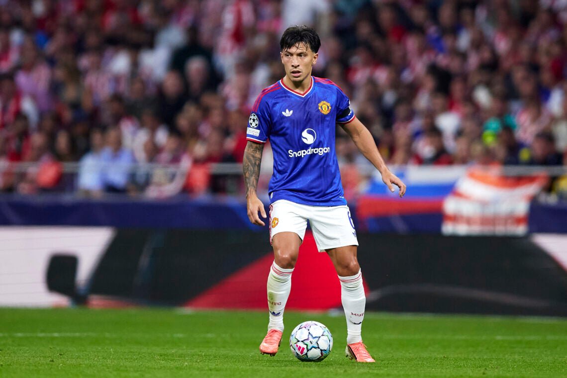 Lisandro Martinez playing for Manchester United.
