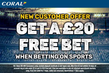 Scottish football free bets: Get £20 bonus when you stake £5 with Coral