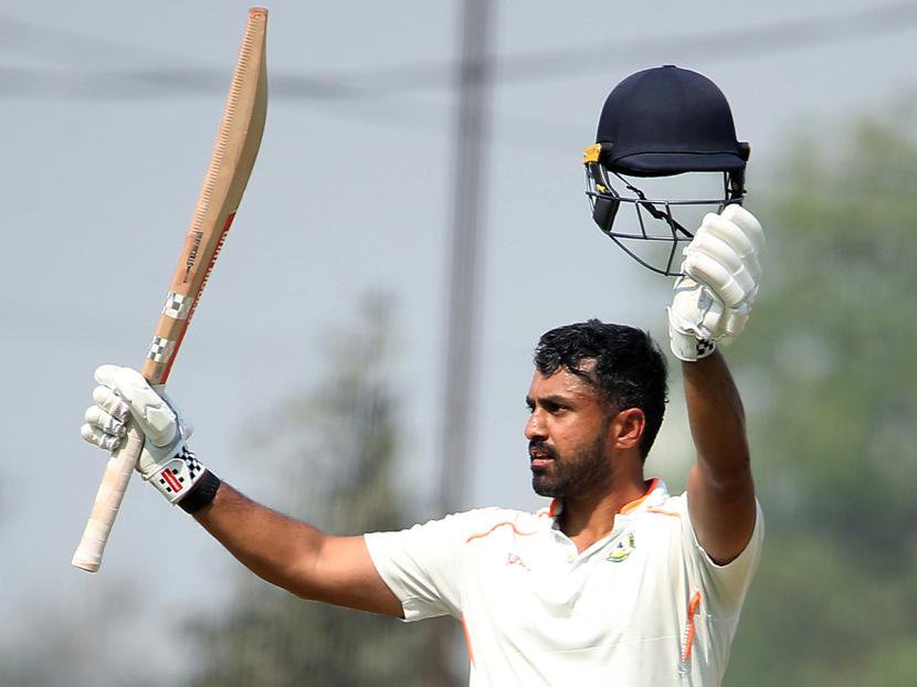 Karun Nair scored an unbeaten 155 for Karnataka against hosts Andhra in their Ranji Trophy Group B encounter in Mulapadu on Wednesday.