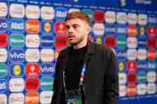 James Forrest of Scotland arrives at the stadium prior to the UEFA EURO 2024 group stage match between Scotland and Hungary at Stuttgart Arena on J...