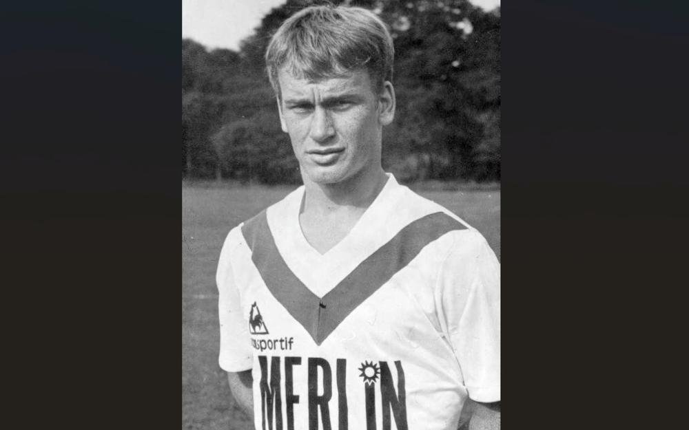 Jean-Marc Furlan sous le maillot des Girondins de Bordeaux.