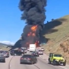 Colorado tanker truck erupts in flames, video shows, following Interstate-70 crash that left 1 dead