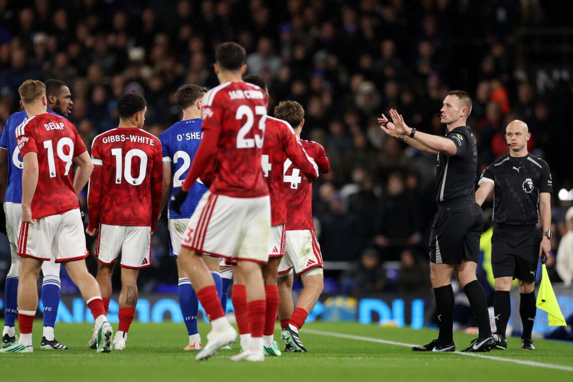 Tom Bramall checks VAR in Nottingham Forest match