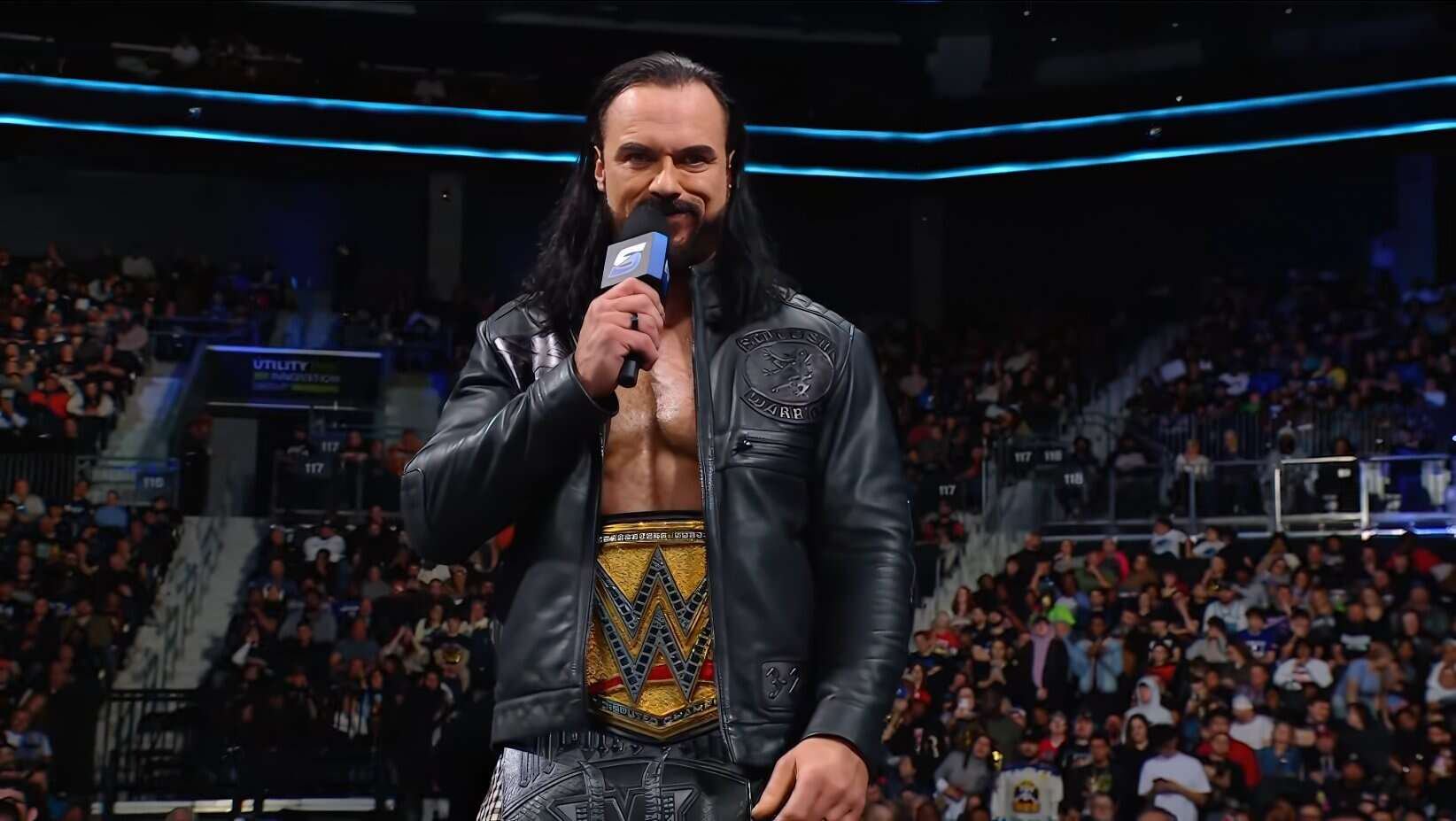Drew McIntyre cutting a promo