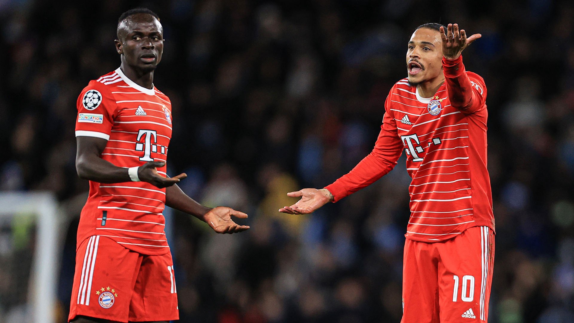 Sadio Mane and Leroy Sane involved in an altercation in Bayern Munich's 3-0 defeat to Manchester City