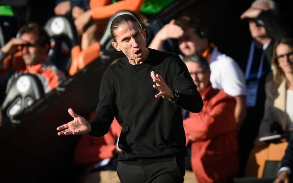 Filipe Luís durante sua primeira derrota do Monaco, pela Ligue 1