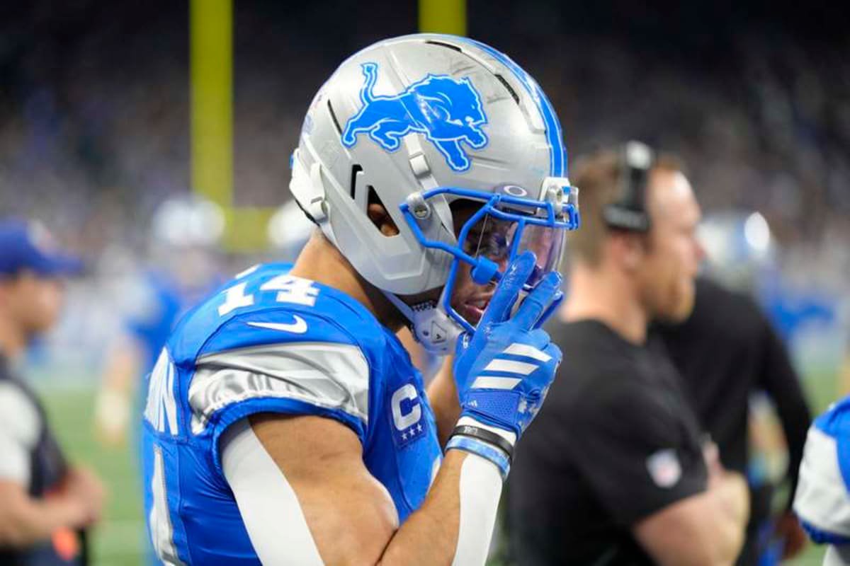 December 21, 2025, Detroit, Michigan, USA: December 21 2025: Amon-Ra St. Brown 14 during the Detroit Lions vs Pittsburgh Steelers at Ford Field in Detroit MI. Brook Ward / Apparent Media Group. Detroit USA – ZUMAa234 20251221_zsa_a234_187 Copyright: xAMGx ©IMAGO/ZUMA Press Wire