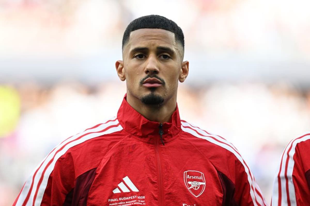 William Saliba missed Arsenal's squad team photo on Wednesday