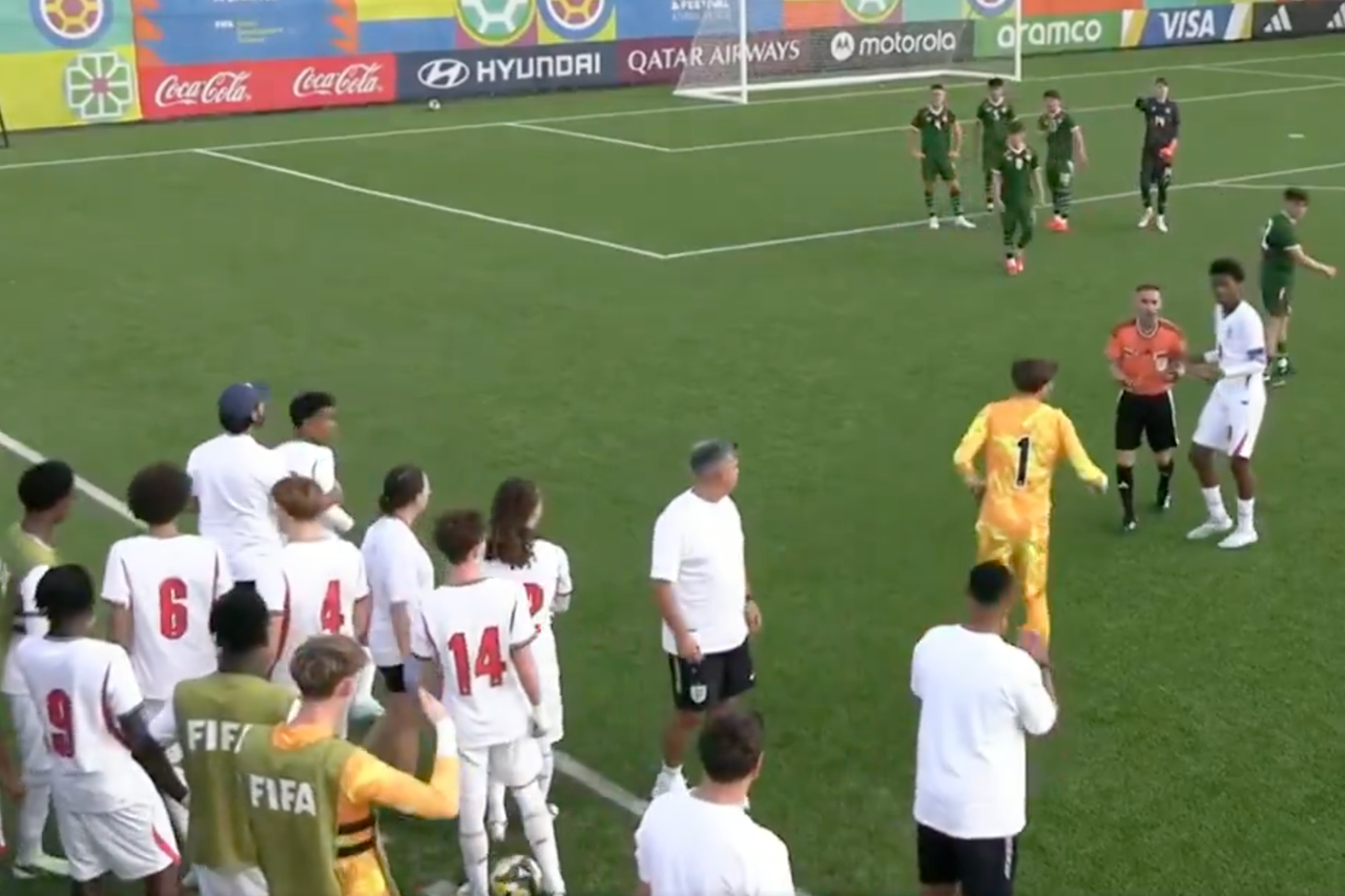 England players staged a walk-off after an allegation of racism (DAZN/Fifa+)