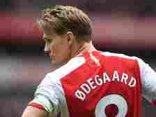 Martin Odegaard of Arsenal during the Premier League match between Arsenal FC and AFC Bournemouth at Emirates Stadium on May 04, 2024 in London, En...