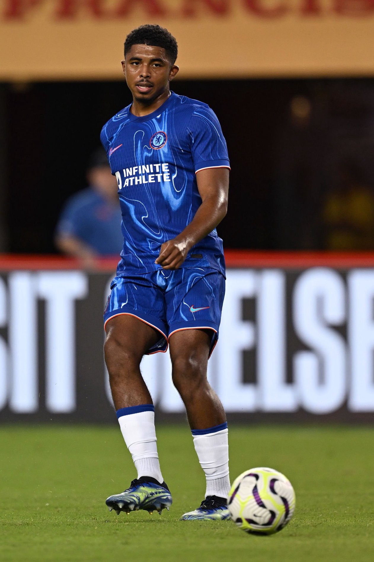 Wesley Fofana in action for Chelsea against Wrexham.