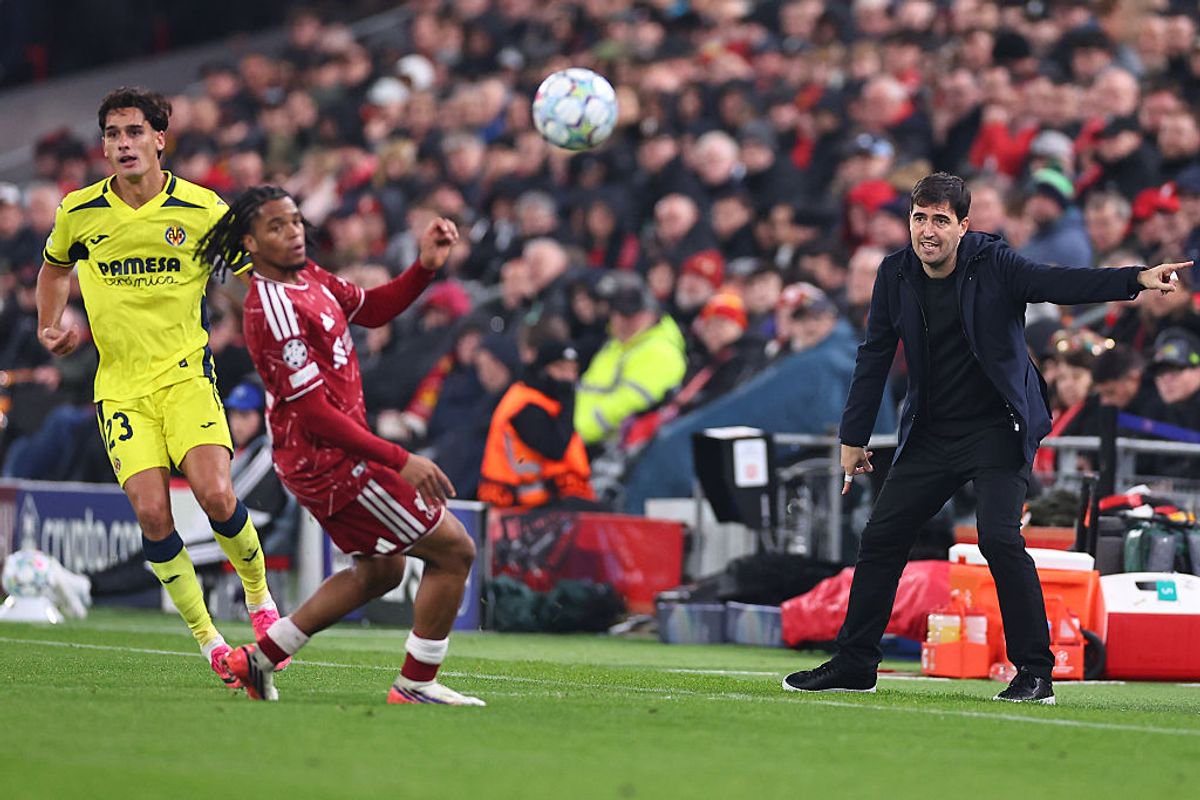 LIVERPOOL, ENGLAND - OCTOBER 20: Andoni Iraola, Manager / Head Coach of Liverpool during the UEFA Champions League 2026/27 League Phase MD3 match between Liverpool FC and Villarreal CF at Anfield on October 20, 2026 in Liverpool, United Kingdom. (Photo by Robbie Jay Barratt - AMA/Getty Images)