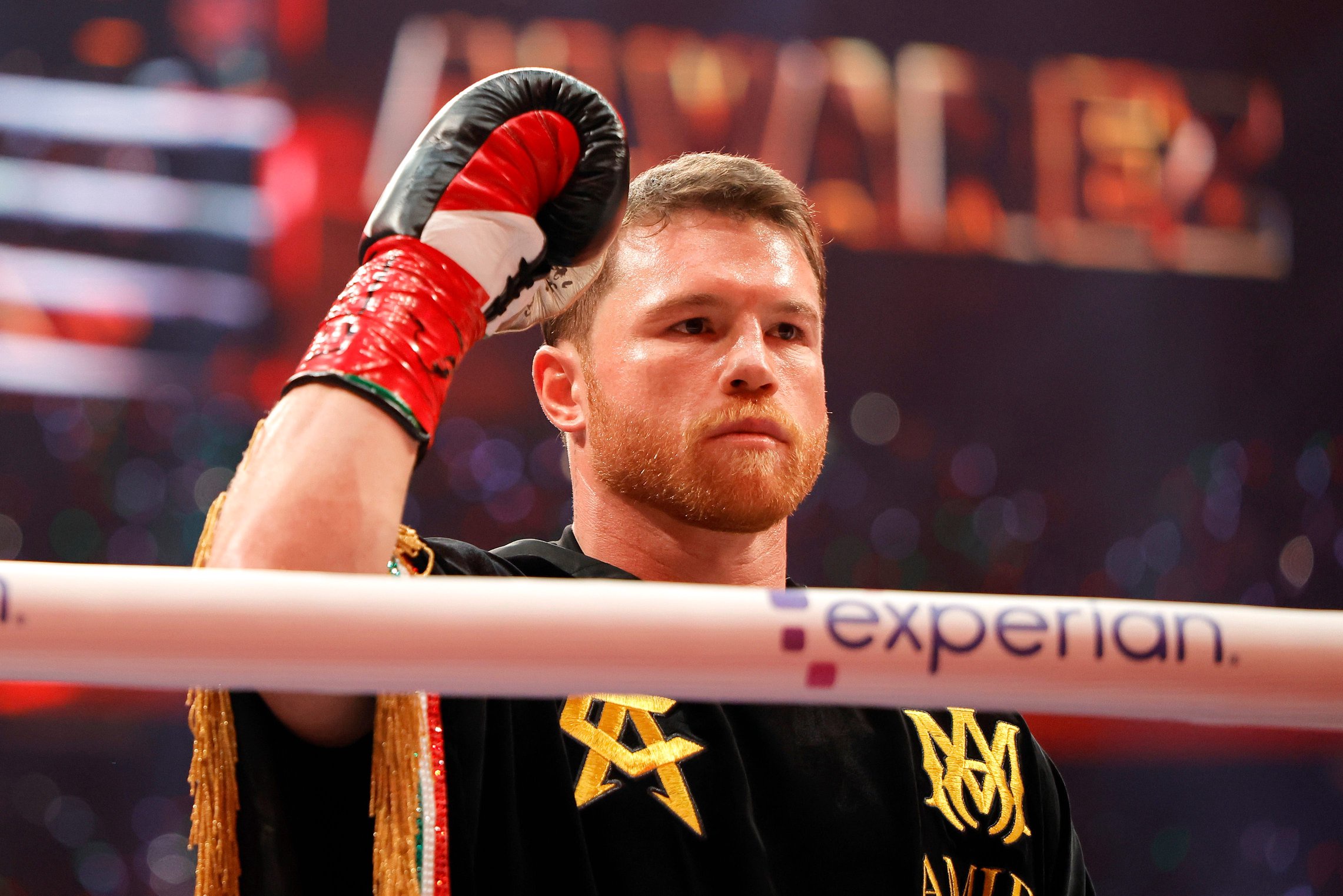 Canelo Alvarez prior to an undisputed super middleweight title fight against Terence Crawford at Allegiant Stadium on Sept. 13, 2025 in Las Vegas, Nevada.