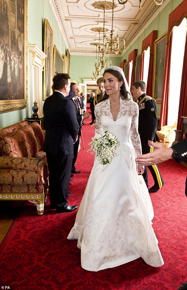 Kate Middleton meets governors-general and prime ministers of the realm at Buckingham Palace after her wedding