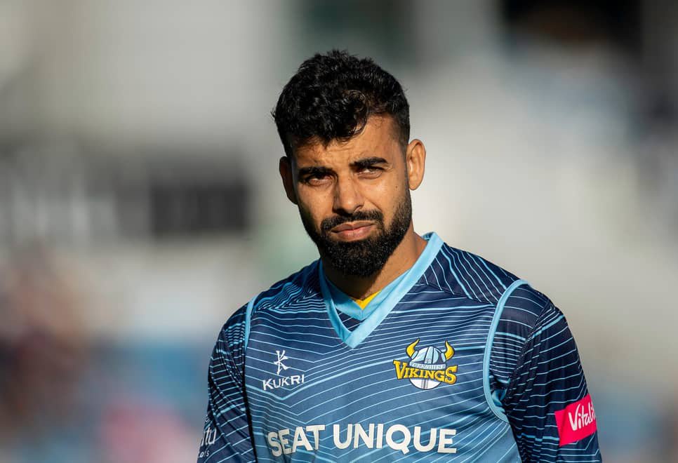 Shadab Khan pictured during his time with Yorkshire in 2022. Picture by Allan McKenzie/SWpix.com
