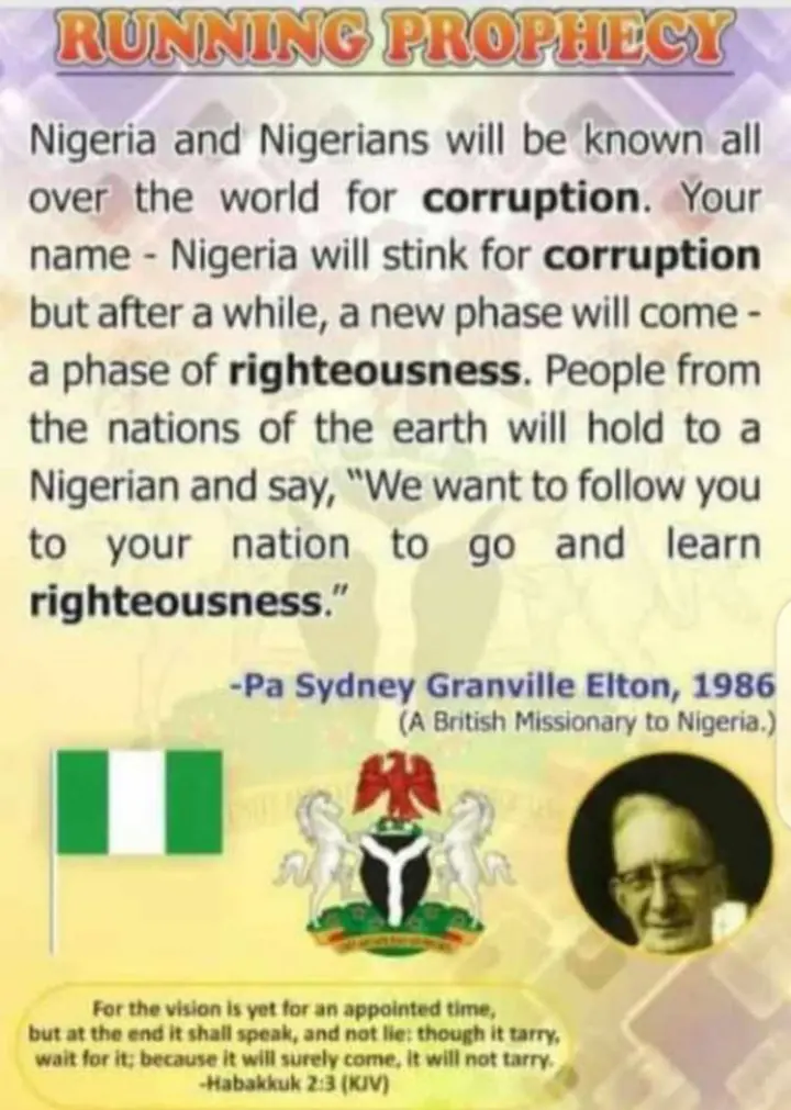 Pa Elton's Prophecy About Nigeria