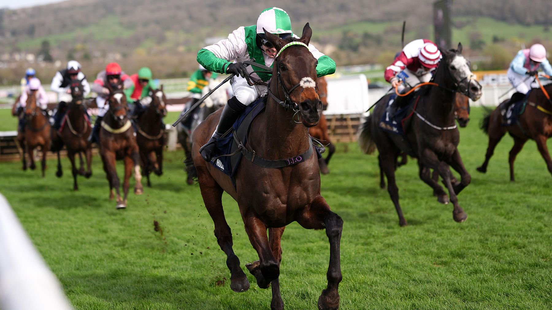 Wilful, ridden by Jonjo O'Neill Jr, wins the County Hurdle