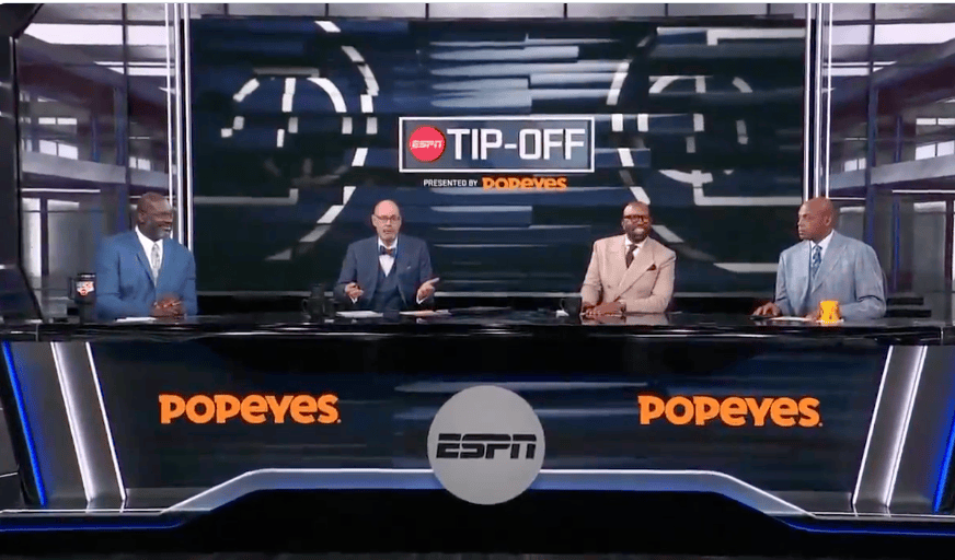 "Inside the NBA" made its debut on ESPN on Wednesday night.