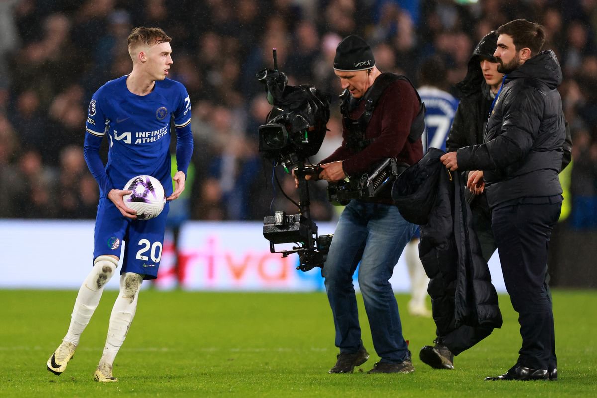 Cole Palmer with the match ball