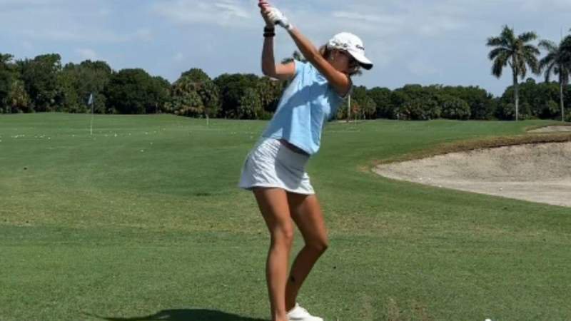 Kai Trump shot 80 by adapting her club selection and swing before MRI scans confirmed another wrist tear.@KAITRUMP/INSTAGRAM