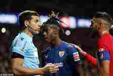 The referee stopped the LaLiga game on Saturday night after monkey chants were heard