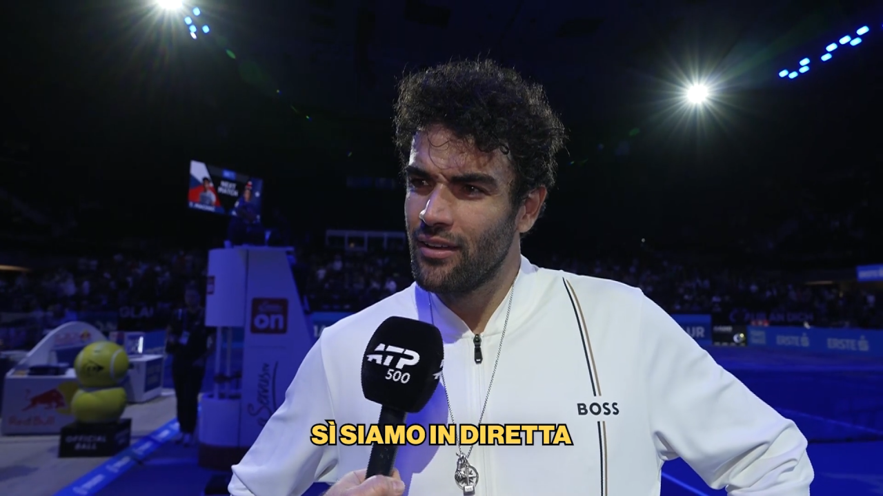 Matteo Berrettini hesitation during Vienna interview goes viral