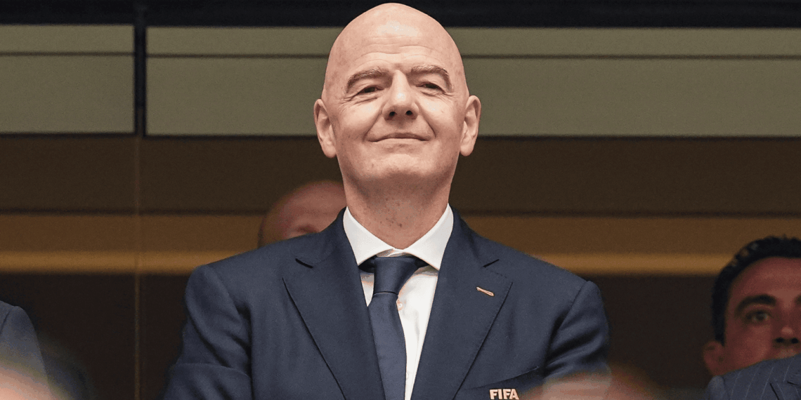 Gianni Infantino, presidente da Fifa, durante compromisso oficial da entidade.