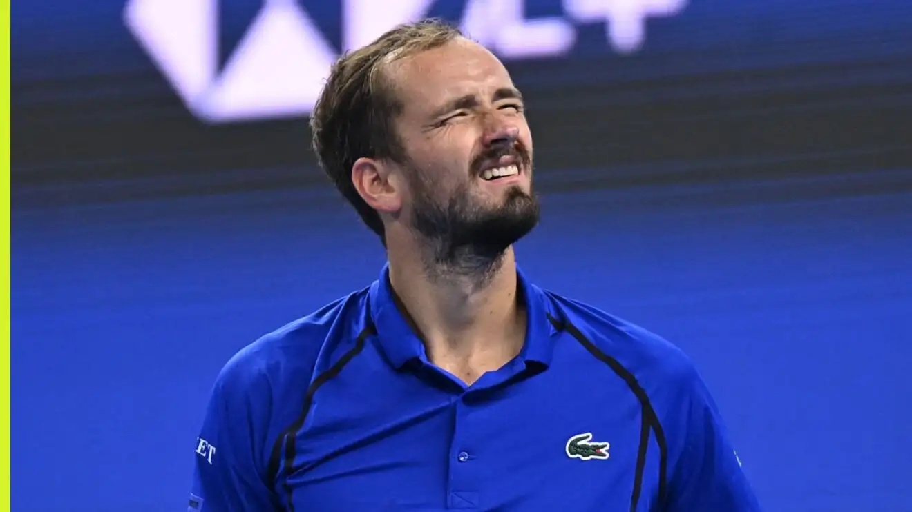 Daniil Medvedev in action