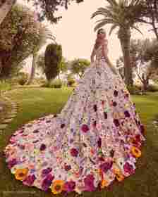 colourful wedding dresses with 3d floral embroidery ronaldjoyce