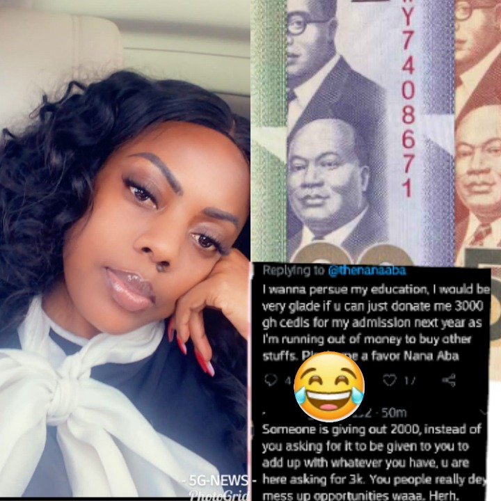 See How Netizens Reacted to Nana Aba Anamoah giving away Ghc 2000 to deserving fans on social media