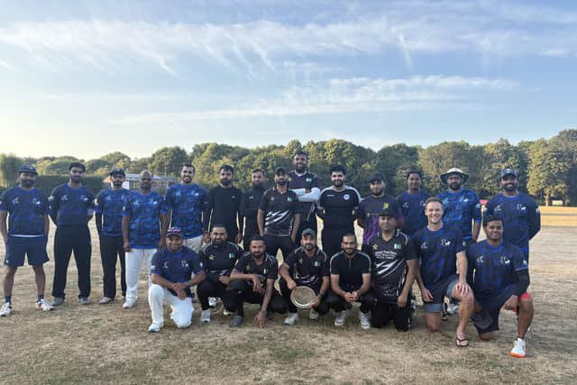 The Sheikh 11 and The Thirds teams at the Peterborough Big Bash Midweek League Plate Final. Photo Keely Durham
