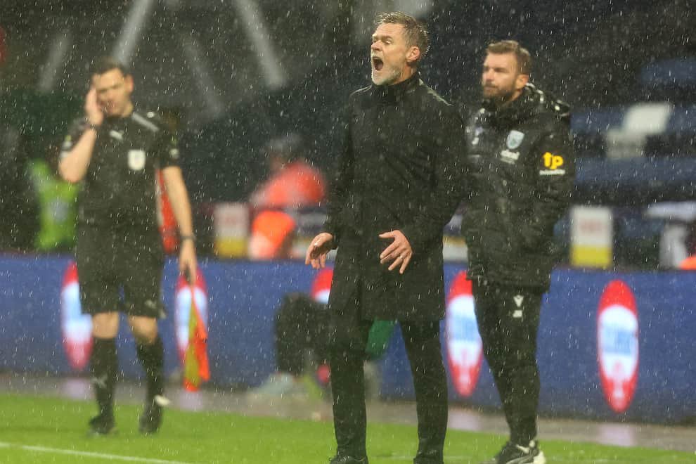 Preston North End manager Graham Alexander reacts.