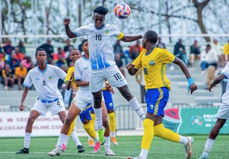 Somalia beat Rwanda on penalties to qualify for 2027 U-17 AFCON - Match action between Somalia and Rwanda during the CECAFA U-17 Championship semi-final at Kigali Pele Stadium in Kigali, Rwanda, on October 17, 2026. (Photo: CECAFA) 