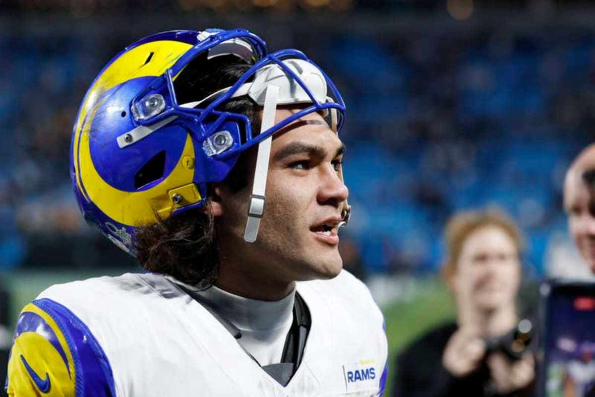 CHARLOTTE, NC – JANUARY 10: Los Angeles Rams wide receiver Puka Nacua 12 walks off the field after the NFC Wildcard playoff game against the Carolina Panthers on January 10, 2026 at Bank of America Stadium in Charlotte, North Carolina. Photo by Joe Robbins/Icon Sportswire NFL, American Football Herren, USA JAN 10 NFC Wildcard Rams at Panthers EDITORIAL USE ONLY Icon573260110146 ©IMAGO/Icon Sportswire