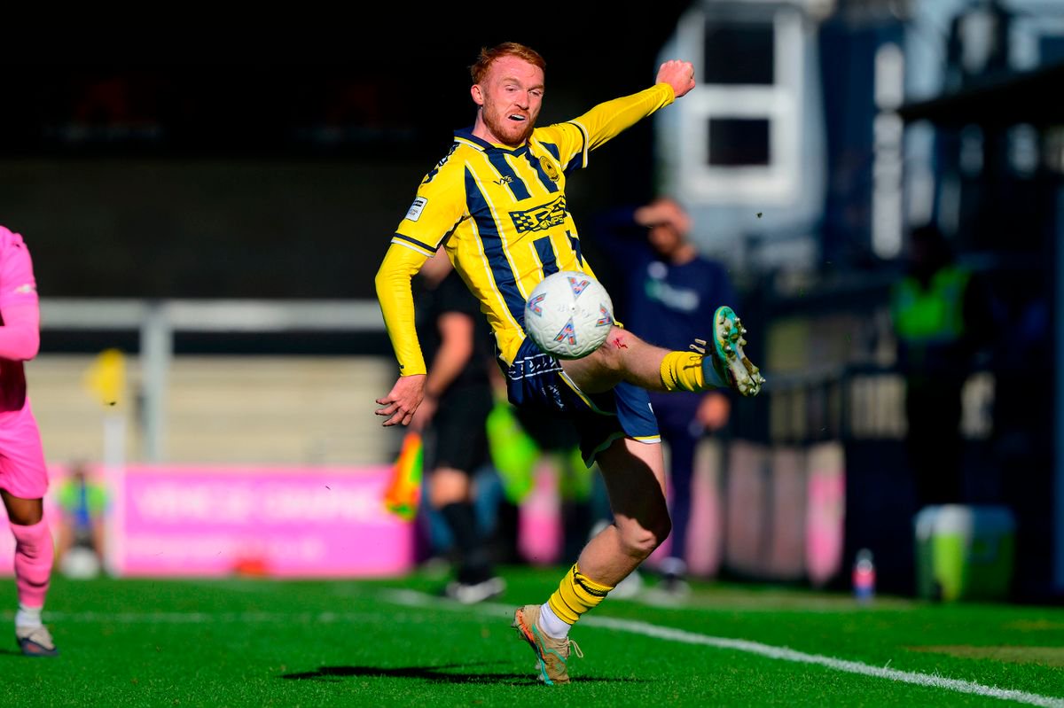 Callum Morton of Torquay United during the Emirates FA Cup Fourth Round Qualifying match between Torquay United and Oxford City at Plainmoor, Torquay on Saturday 17th October 2026 - PHOTO: Frankie OKeeffe/PPAUK