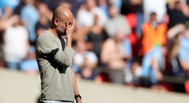 Guardiola saw his side blown away in the first half